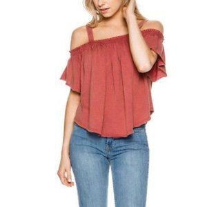NWT We The Free People Darling Cold Shoulder Top L
